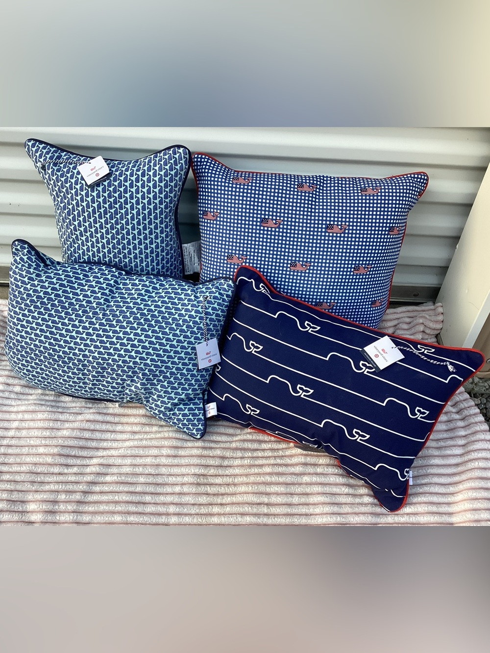 New! Set of 4 Vineyard Vine Throw Pillows